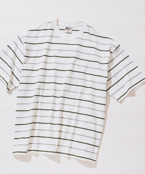 BEAMS T(ビームスティー)の「ONEITA / Border T-shirt(Tシャツ/カットソー・メンズ・ホワイト/ブラック・S/L/M/XL)」の2枚目の写真