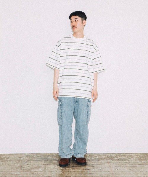 BEAMS T(ビームスティー)の「ONEITA / Border T-shirt(Tシャツ/カットソー・メンズ・ホワイト/ブラック・S/L/M/XL)」の11枚目の写真