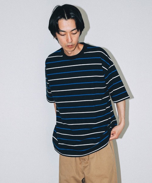 BEAMS T(ビームスティー)の「ONEITA / Border T-shirt(Tシャツ/カットソー・メンズ・ホワイト/ブラック・S/L/M/XL)」の16枚目の写真