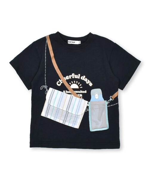 セール】フラップ付きポシェット＆水筒モチーフプリント半袖Tシャツ(80 