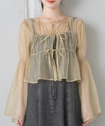 RETRO GIRL | フロントリボンシアーBL(シャツ/ブラウス)