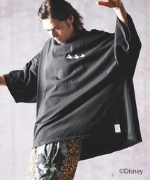 GLIMCLAP スーパービッグカットソー ブラック GLIMCLAP(グリムクラップ)】 Patterned oversized T-shirt