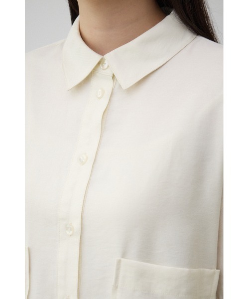 AZUL by moussy(アズールバイマウジー)の「ワイドスリーブ五分袖ツイルシャツ(シャツ/ブラウス・レディース・ブラック/アイボリー・FREE)」の10枚目の写真