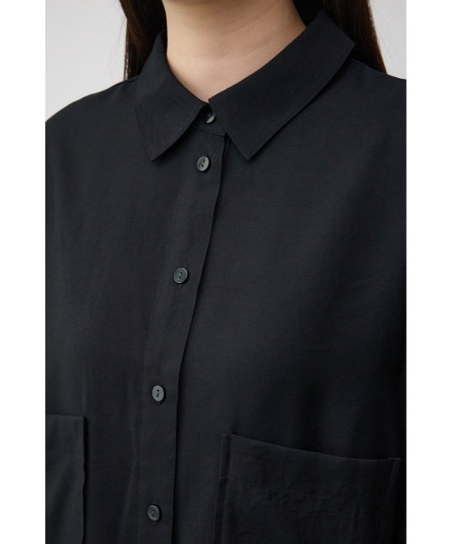 AZUL by moussy(アズールバイマウジー)の「ワイドスリーブ五分袖ツイルシャツ(シャツ/ブラウス・レディース・ブラック/アイボリー・FREE)」の21枚目の写真