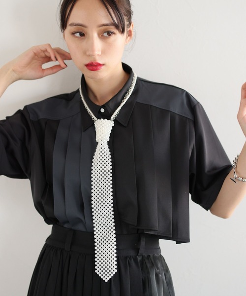 HARE(ハレ)の「パールネクタイネックレス(HARE)(ネックレス・レディース・ホワイト・FREE)」の2枚目の写真