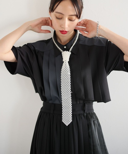 HARE(ハレ)の「パールネクタイネックレス(HARE)(ネックレス・レディース・ホワイト・FREE)」の4枚目の写真