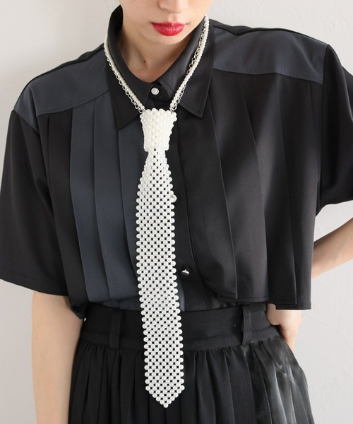 HARE(ハレ)の「パールネクタイネックレス(HARE)(ネックレス・レディース・ホワイト・FREE)」の7枚目の写真