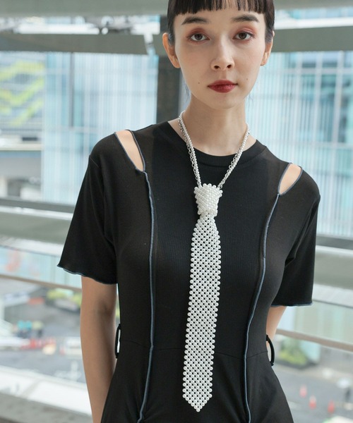 HARE(ハレ)の「パールネクタイネックレス(HARE)(ネックレス・レディース・ホワイト・FREE)」の8枚目の写真