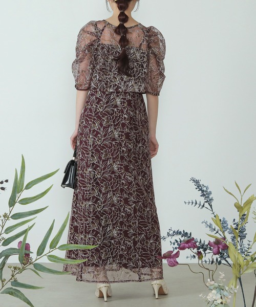 ボレロ付き豪華刺繍ドレス　ワンピースとボレロの2点さセット ボレロ付き豪華刺繍ドレス ワンピースとボレロの2点さセット