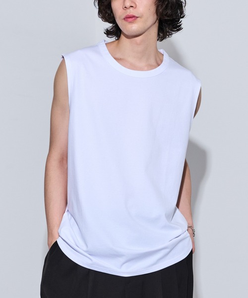 JUNRED(ジュンレッド)の「ルーズノースリーブ(タンクトップ・メンズ・ブラック/ホワイト・M/S/L)」の9枚目の写真