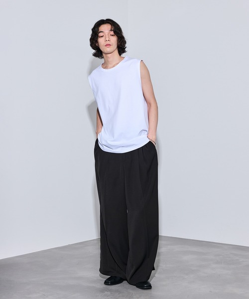 JUNRED(ジュンレッド)の「ルーズノースリーブ(タンクトップ・メンズ・ブラック/ホワイト・M/S/L)」の12枚目の写真