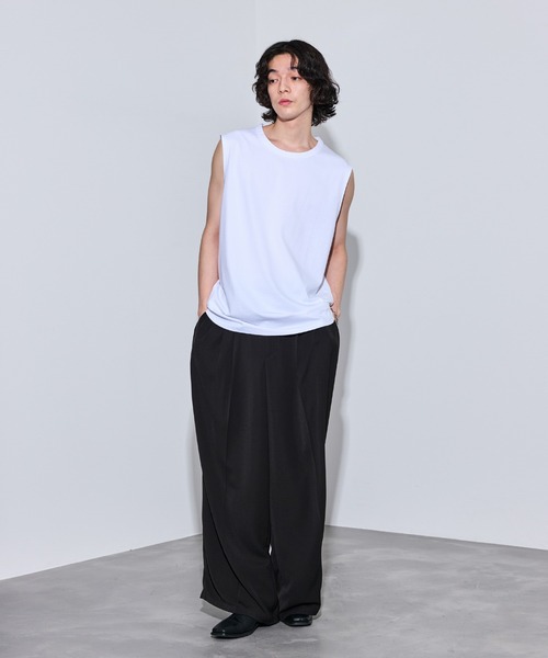 JUNRED(ジュンレッド)の「ルーズノースリーブ(タンクトップ・メンズ・ブラック/ホワイト・M/S/L)」の16枚目の写真