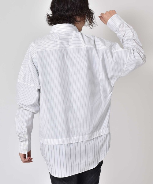 meagratia（メアグラーティア）の「dolman wide shirts（シャツ/ブラウス・レディース・ネイビー/ホワイト・2）」の4枚目の写真
