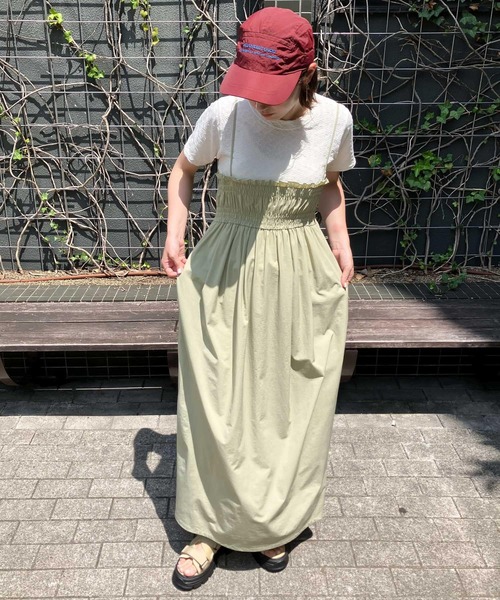 【セール】シャーリングキャミワンピース（ワンピース）｜KBF（ケイビーエフ）