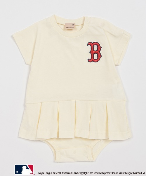 petit main（プティマイン）の「【MLB】SKつきロンパース（ロンパース・キッズ・アイボリー/ネイビー/オフホワイト・70cm/80ｃｍ）」の3枚目の写真