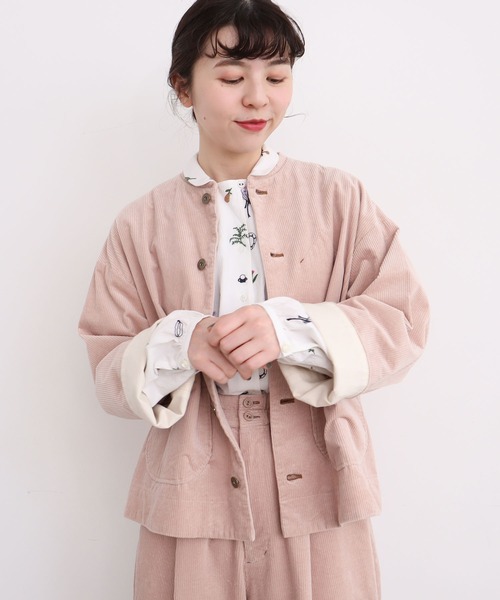l'atelier du savon(アトリエドサボン)の「8Wコーデュロイ ハウスコインポケットブルゾン(ブルゾン・レディース・ピンク/グリーン/ブラウン・FREE)」の21枚目の写真