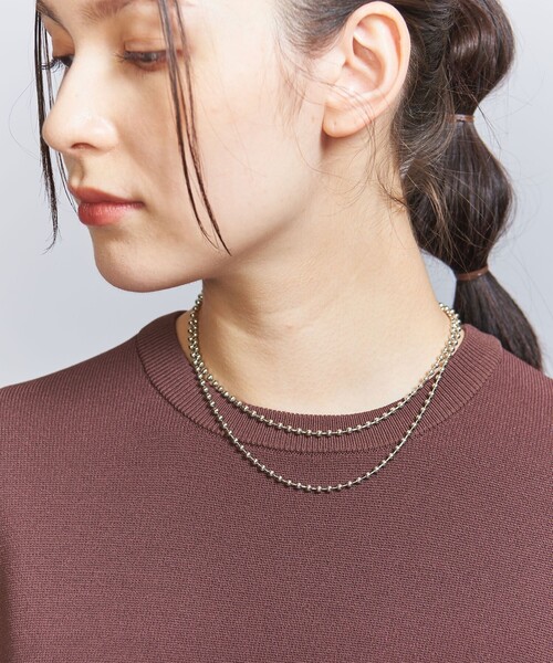 BEAUTY&YOUTH UNITED ARROWS（ビューティーアンドユースユナイテッドアローズ）の「ボールチェーン タイ ネックレス -3WAY-（ネックレス・レディース・シルバー/ゴールド・FREE）」の5枚目の写真