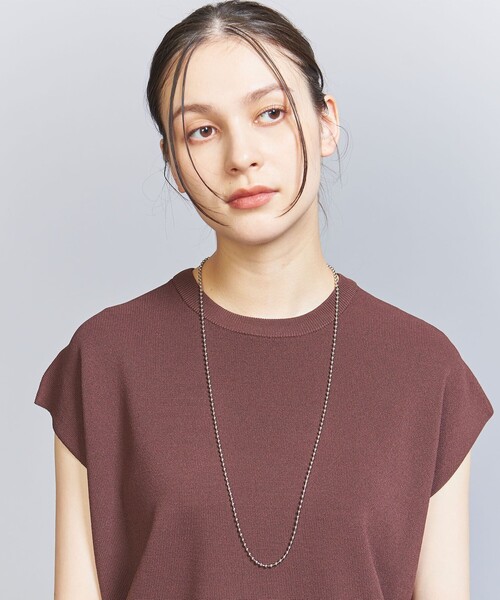 BEAUTY&YOUTH UNITED ARROWS（ビューティーアンドユースユナイテッドアローズ）の「ボールチェーン タイ ネックレス -3WAY-（ネックレス・レディース・シルバー/ゴールド・FREE）」の3枚目の写真