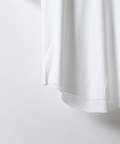 n(n) BY NUMBER (N)INE(エヌエヌバイナンバーナイン)の「ラウンドヘムTシャツ(Tシャツ/カットソー・メンズ・ホワイト/グレー・2/4)」の8枚目の写真