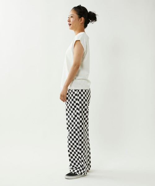 Freada（フリーダ）の「Freada/フリーダ サテンイージーパンツ（その他パンツ・レディース・ホワイト/ブラック・ONE SIZE）」の3枚目の写真