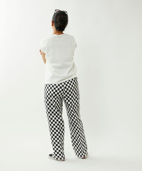 Freada（フリーダ）の「Freada/フリーダ サテンイージーパンツ（その他パンツ・レディース・ホワイト/ブラック・ONE SIZE）」の4枚目の写真