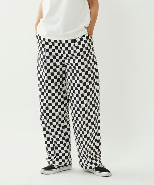 Freada（フリーダ）の「Freada/フリーダ サテンイージーパンツ（その他パンツ・レディース・ホワイト/ブラック・ONE SIZE）」の6枚目の写真