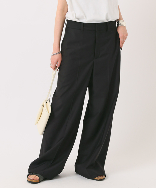 AP STUDIO（エーピーストゥディオ）の「Light T/R wide Pants（スラックス・レディース・ブラック・34/36/38/40）」の9枚目の写真
