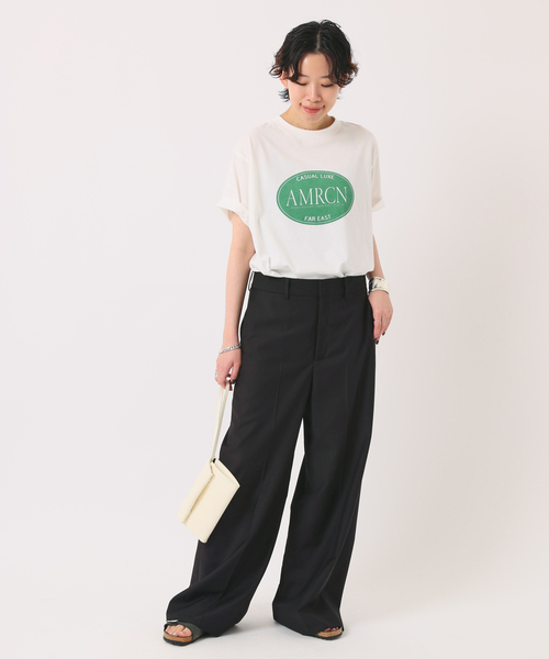 AP STUDIO（エーピーストゥディオ）の「Light T/R wide Pants（スラックス・レディース・ブラック・34/36/38/40）」の6枚目の写真
