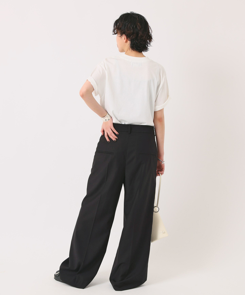AP STUDIO（エーピーストゥディオ）の「Light T/R wide Pants（スラックス・レディース・ブラック・34/36/38/40）」の4枚目の写真