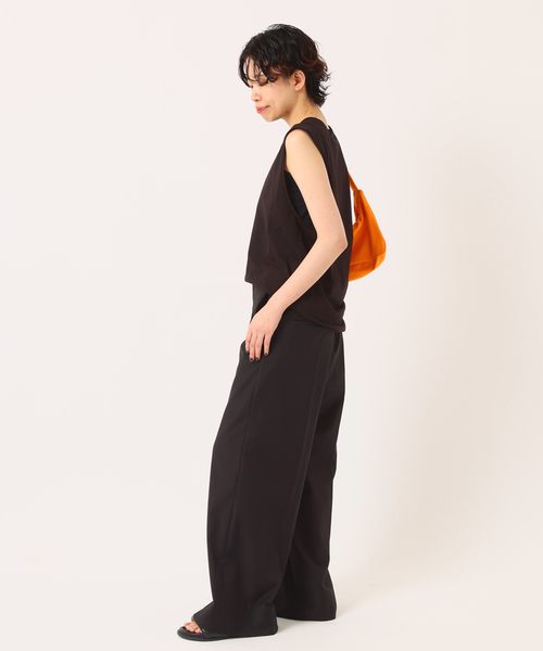 AP STUDIO（エーピーストゥディオ）の「Light T/R wide Pants（スラックス・レディース・ブラック・34/36/38/40）」の2枚目の写真