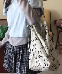 retro flower tote bag