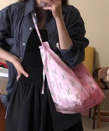 retro flower tote bag