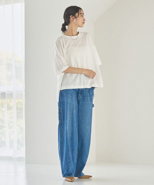 coen(コーエン)の「ペインターカーブデニムパンツ(デニムパンツ・レディース・ダークグレー/コバルトブルー・L/S/M)」の15枚目の写真