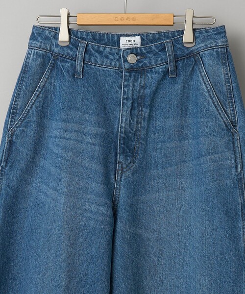 coen(コーエン)の「ペインターカーブデニムパンツ(デニムパンツ・レディース・ダークグレー/コバルトブルー・L/S/M)」の14枚目の写真