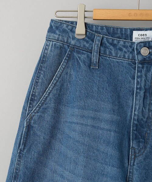 coen(コーエン)の「ペインターカーブデニムパンツ(デニムパンツ・レディース・ダークグレー/コバルトブルー・L/S/M)」の12枚目の写真