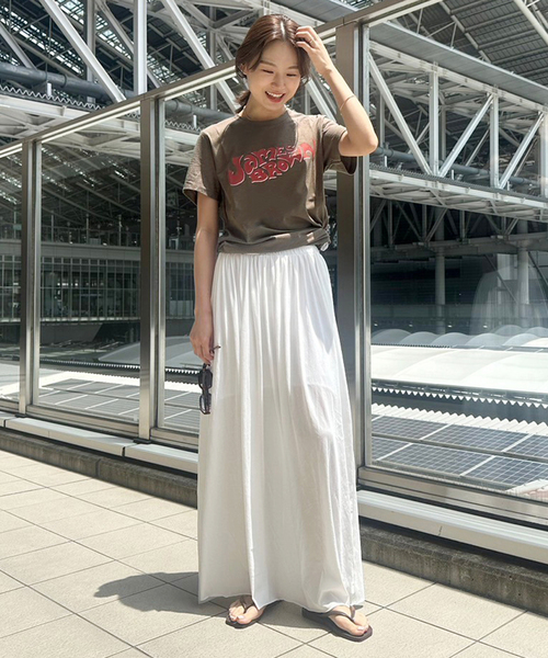 plage(プラージュ)の「BLUESCENTRIC/ブルースセントリック 別注 JAMES BROWN LOGO Tシャツ(Tシャツ/カットソー・レディース・ブラウン・FREE)」の2枚目の写真
