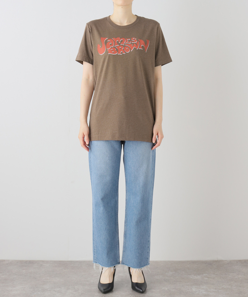 plage(プラージュ)の「BLUESCENTRIC/ブルースセントリック 別注 JAMES BROWN LOGO Tシャツ(Tシャツ/カットソー・レディース・ブラウン・FREE)」の3枚目の写真