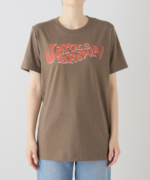 plage(プラージュ)の「BLUESCENTRIC/ブルースセントリック 別注 JAMES BROWN LOGO Tシャツ(Tシャツ/カットソー・レディース・ブラウン・FREE)」の4枚目の写真