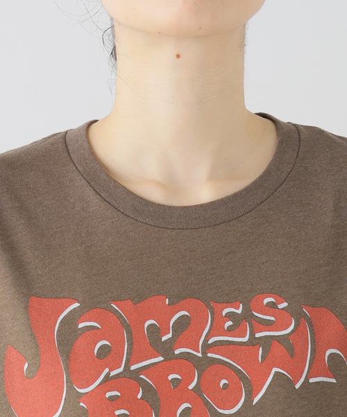 plage(プラージュ)の「BLUESCENTRIC/ブルースセントリック 別注 JAMES BROWN LOGO Tシャツ(Tシャツ/カットソー・レディース・ブラウン・FREE)」の7枚目の写真