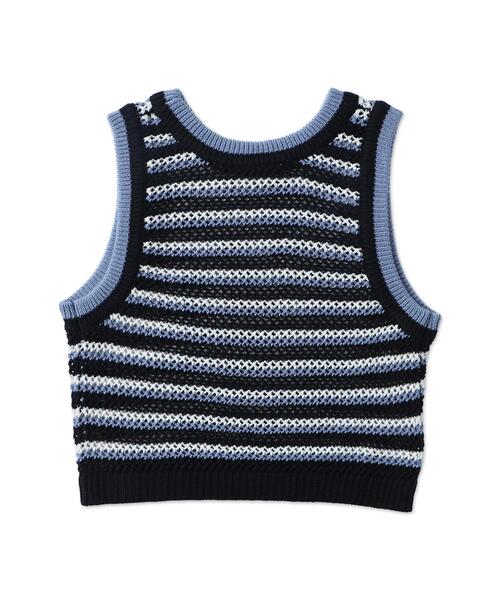 WEGO(ウィゴー)の「WEGO/メッシュタンク(ニット/セーター・レディース・ブルー/オレンジ・FREE)」の16枚目の写真