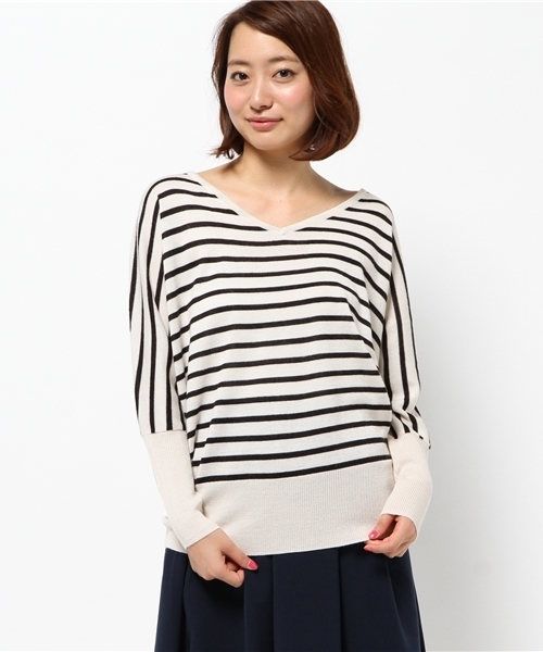 Discoat Parisien（ディスコートパリシアン）の「アンチピリングVドルマン（ニット/セーター・レディース・グリーン/アイボリー/グレー/ブラック/その他19/レッド・MEDIUM/LARGE）」の6枚目の写真