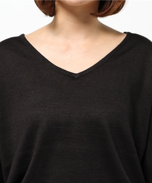 Discoat Parisien（ディスコートパリシアン）の「アンチピリングVドルマン（ニット/セーター・レディース・グリーン/アイボリー/グレー/ブラック/その他19/レッド・MEDIUM/LARGE）」の11枚目の写真