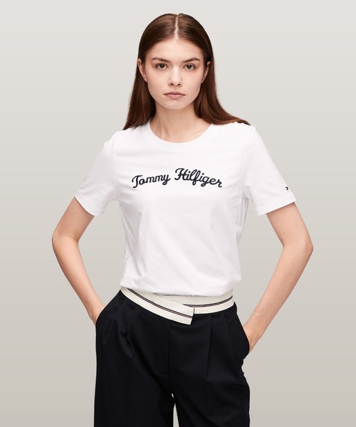 セール】レギュラースクリプトクルーネックTシャツ（Tシャツ