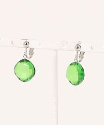 con affetto(original)（コン アフェット）の「グリーン琥珀チェスカットスクエアイヤリング（イヤリング）」