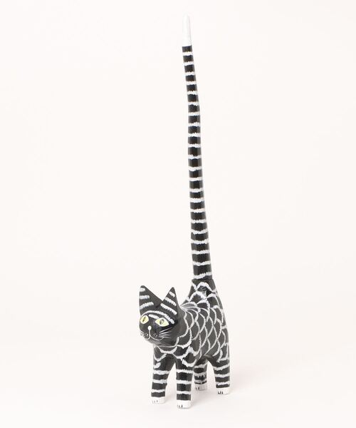 チャイハネ（チャイハネ）の「【チャイハネ】バリネコ ロールペーパーホルダー45（インテリア雑貨・レディース・ブラウン/グレー/ブラック/ホワイト×ブラック・FREE）」の10枚目の写真