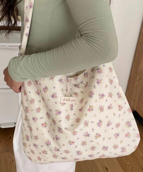 Mignonjour(ミニョンジュール)の「Mignonjour/フラワーワンショルダーバッグ M2474(ショルダーバッグ・レディース・ホワイト/ピンク・FREE)」の1枚目の写真