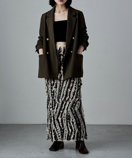 etoll.（エトル）の「トラディショナルツイルテーラードジャケット（テーラードジャケット・レディース・ネイビー/ブラウン/チャコールグレー/ブラウン系その他2/ベージュ・M）」の16枚目の写真