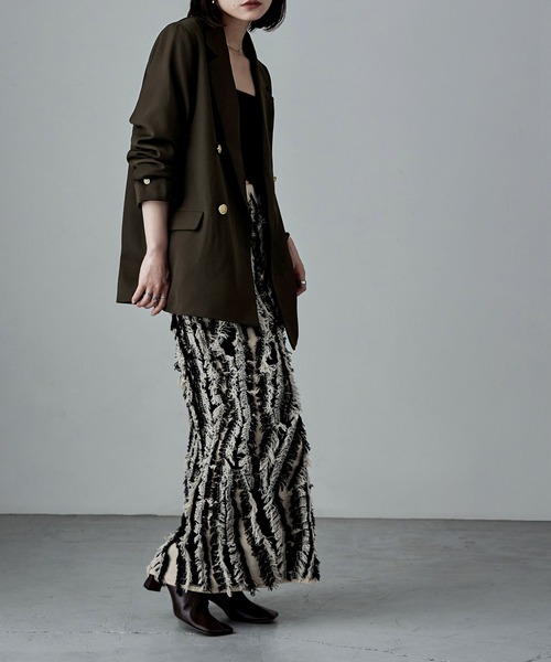 etoll.（エトル）の「トラディショナルツイルテーラードジャケット（テーラードジャケット・レディース・ネイビー/ブラウン/チャコールグレー/ブラウン系その他2/ベージュ・M）」の17枚目の写真