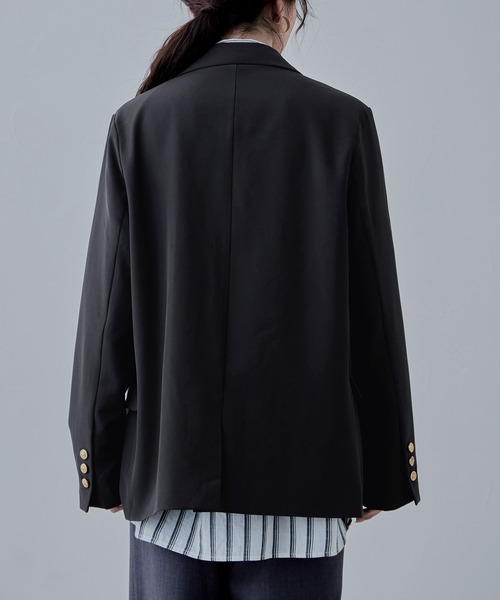 etoll.（エトル）の「トラディショナルツイルテーラードジャケット（テーラードジャケット・レディース・ネイビー/ブラウン/チャコールグレー/ブラウン系その他2/ベージュ・M）」の10枚目の写真