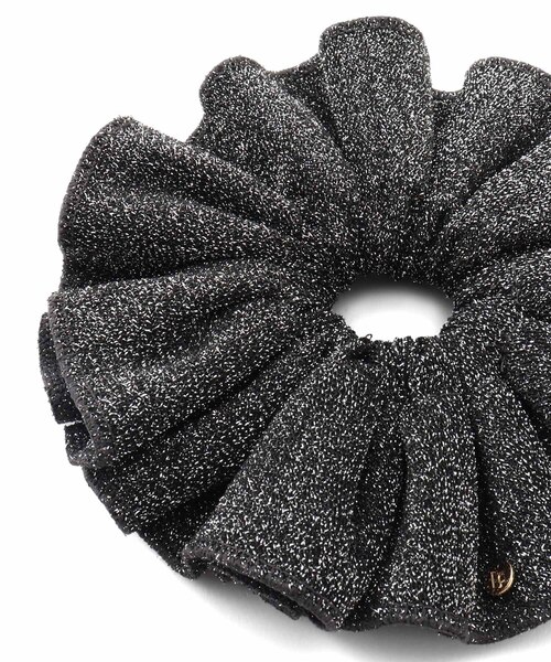 VIS（ビス）の「ラメニットボリュームシュシュ（シュシュ・レディース・グレー/ブラック・FREE）」の9枚目の写真